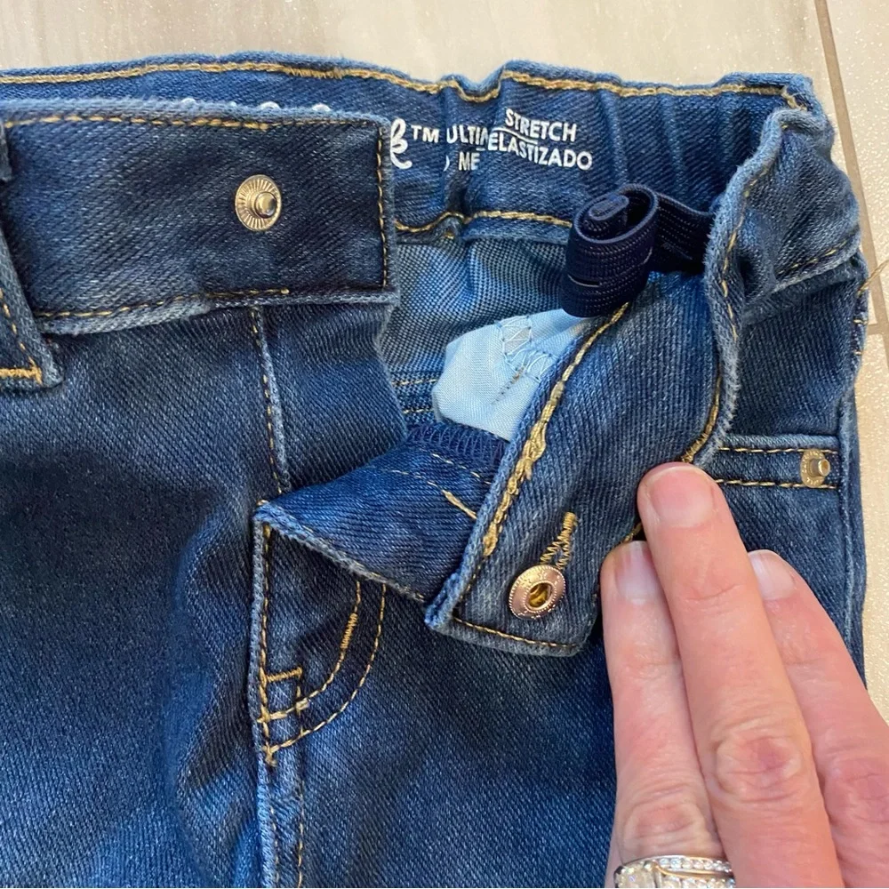 Bundle of 3T Stretch Denim Jeans with Adjustable Waist, Old Navy and Cat & Jack